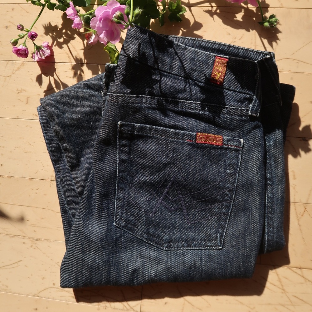 7 For All Mankind 'A Pocket' Dark Wash Blue Jeans